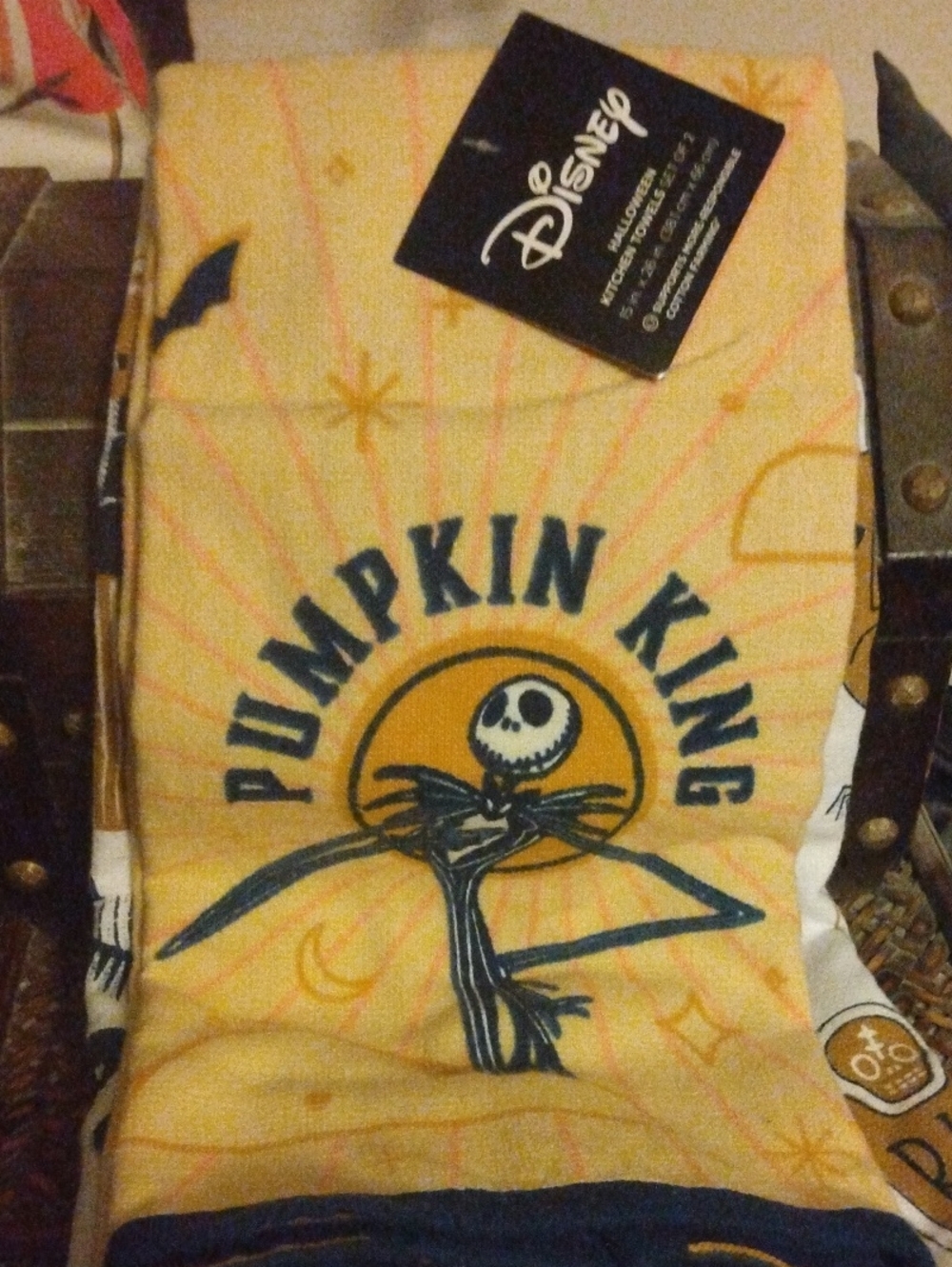 Disney Yellow Pumpkin King Graphic Hand Towels